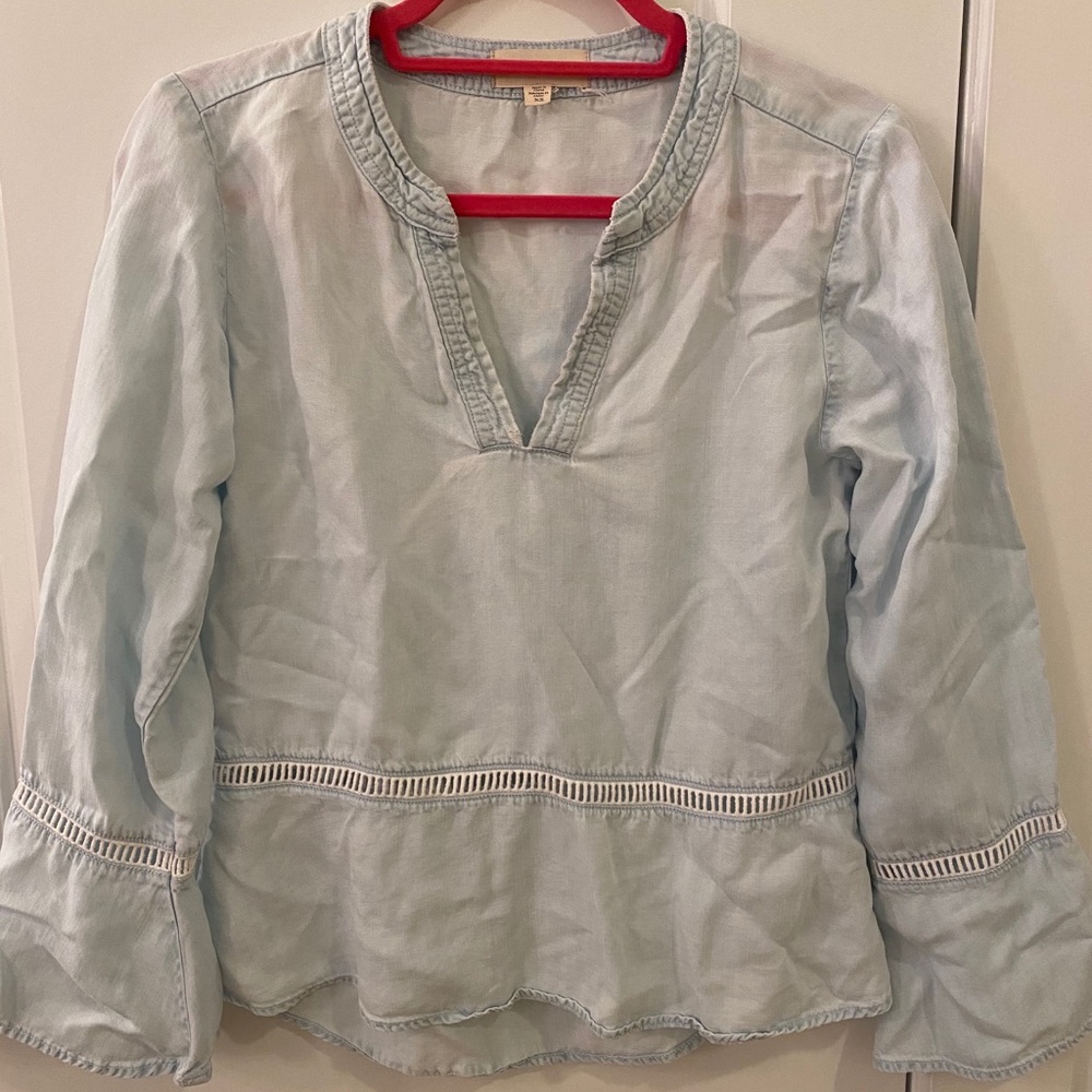 Cloth&stone chambray top XS